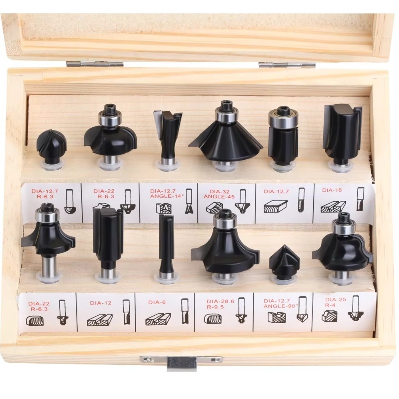Woodworking Usa - 12pcs Set Mata Bor Router 6mm