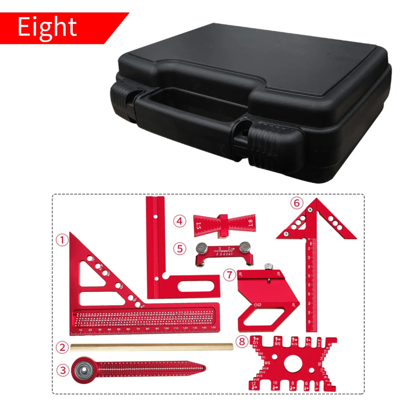 Woodworking Kit - Kit Persegi Aluminium untuk Pertukangan Kayu