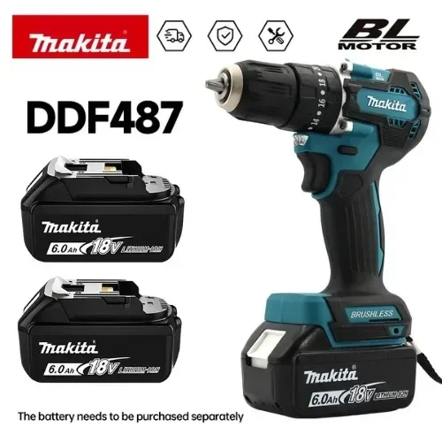 Makita Drill Ddf484 - Makita 100% Asli DDF487 Bor Tanpa