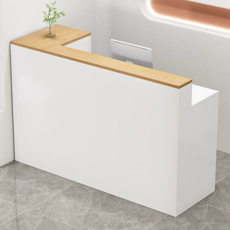 Woodworking Institute - Meja Resepsionis Infodesk Modern Mewah, Meja
