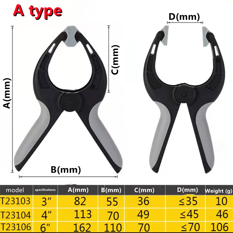 Woodworking Z Clips - Klem pegas 3/4/6/9 inci, klip nilon