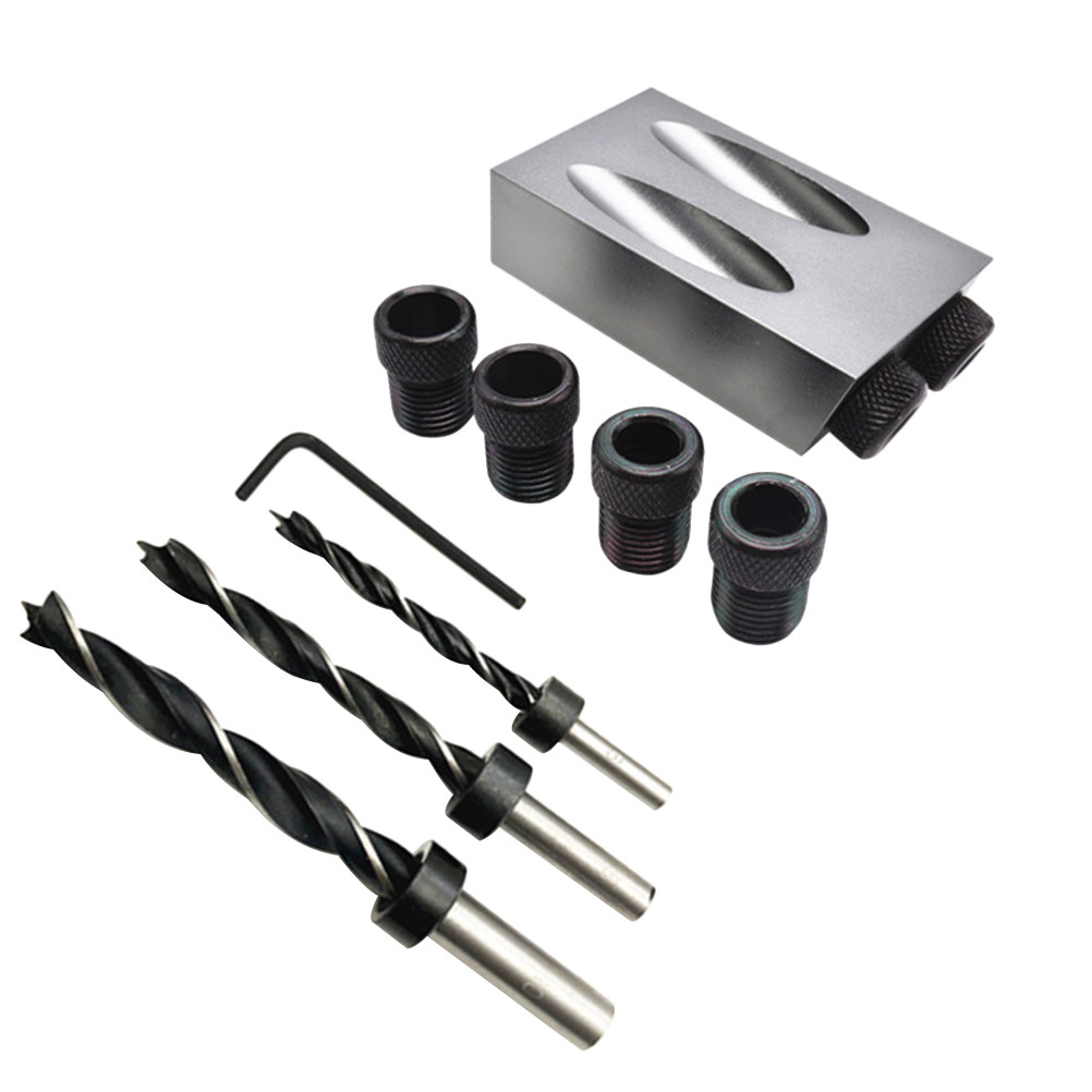 Woodworking Kit - 34pcs Set Bor Lubang Miring 15