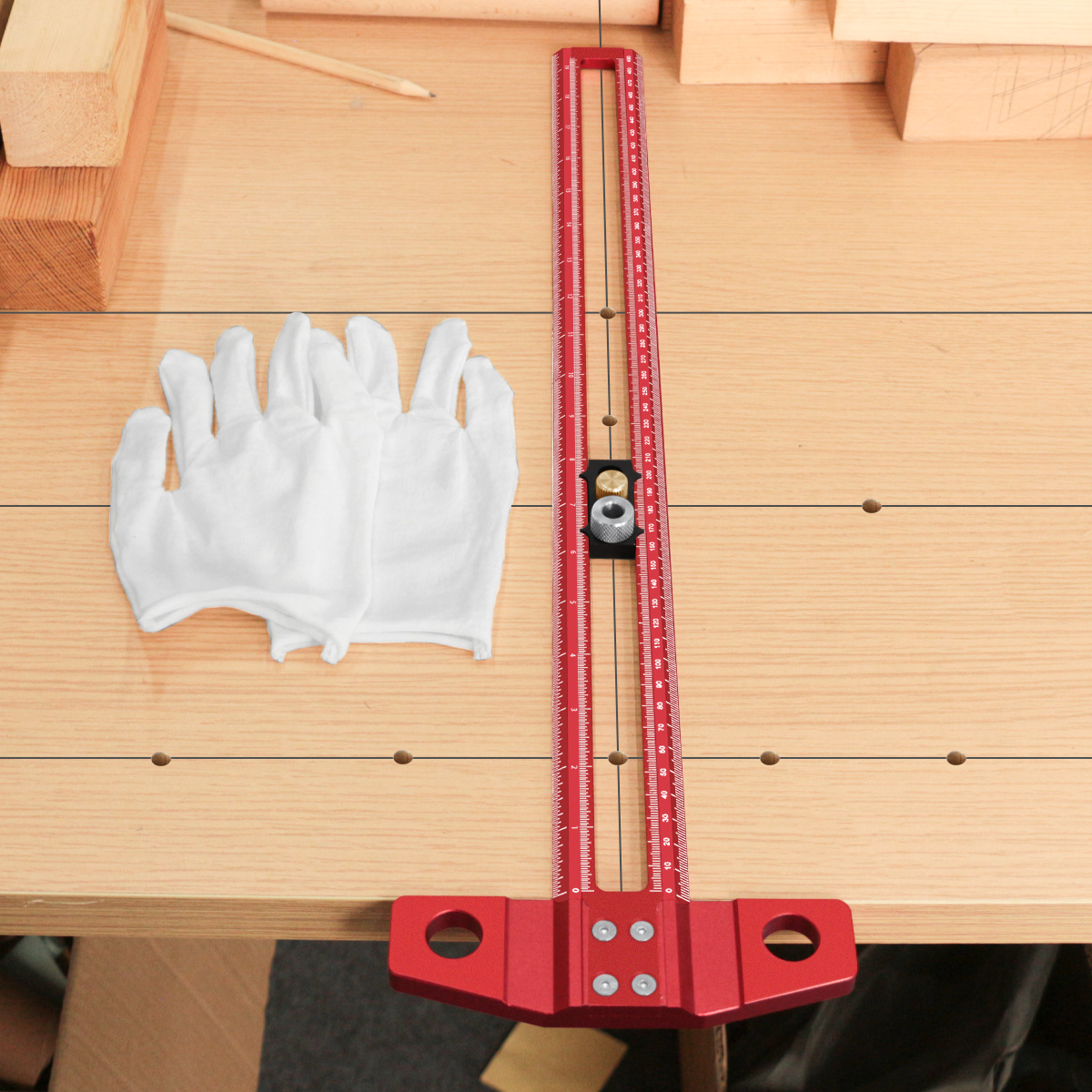Alat Tata Letak T-Square Alumi - Woodworking Gloves ulasan dan harga