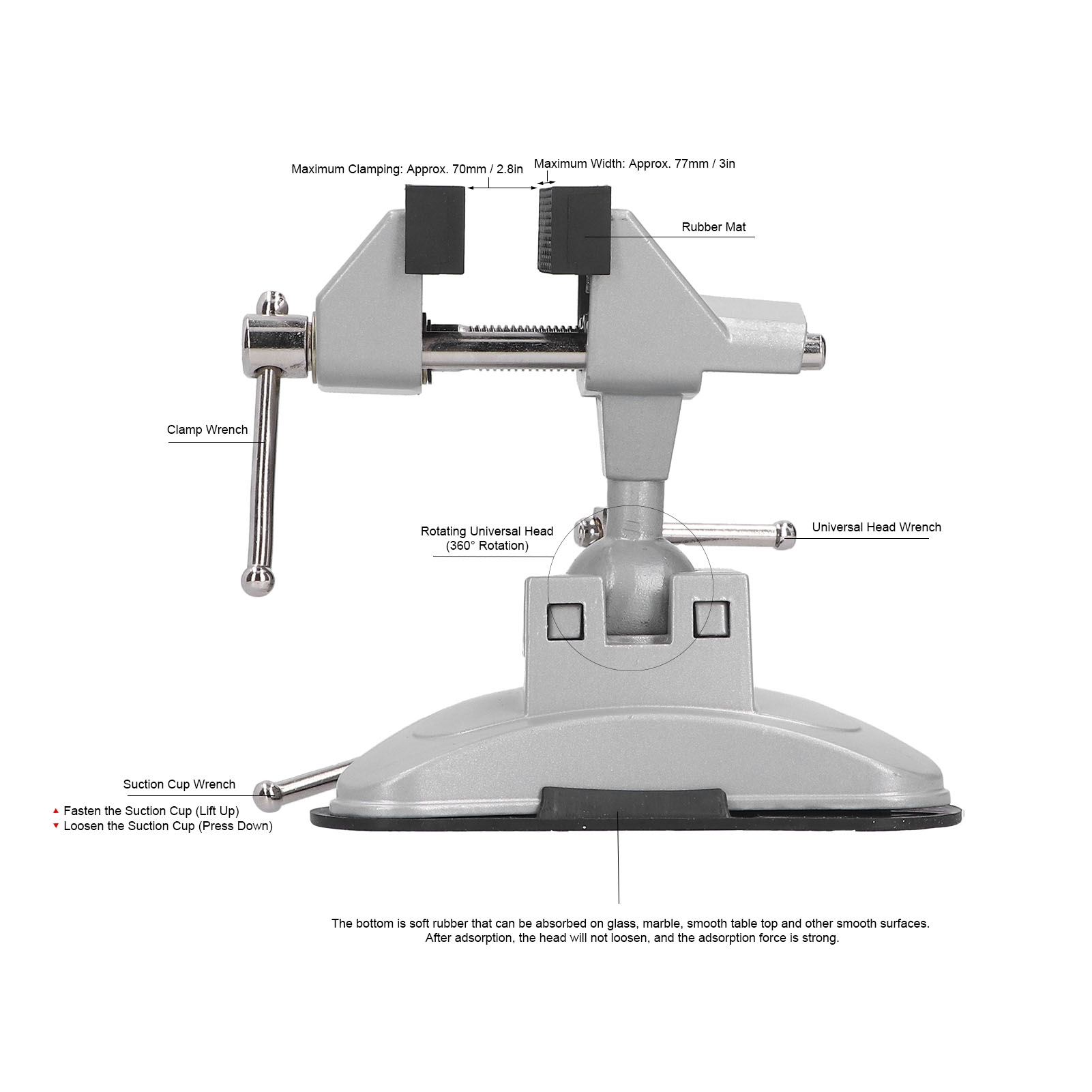 Bench Vise Flat Push Type Mini - Woodworking Vise Types ulasan dan harga