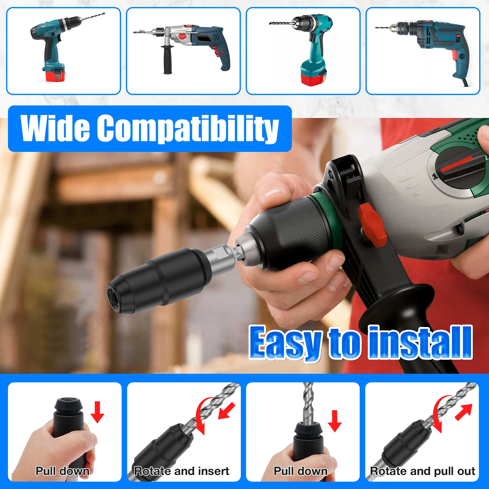 1Pc Adaptor SDS Plus ke SDS Ma - Woodworking Videos ulasan dan harga