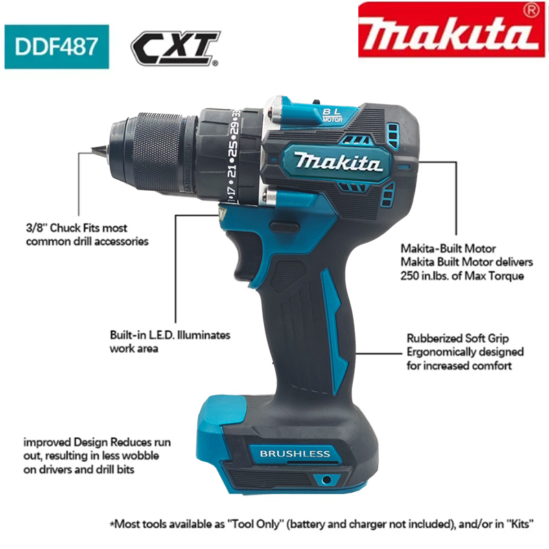 Baterai Makita 18v Makita DDF4 - Makita Drill Ddf484 ulasan dan harga