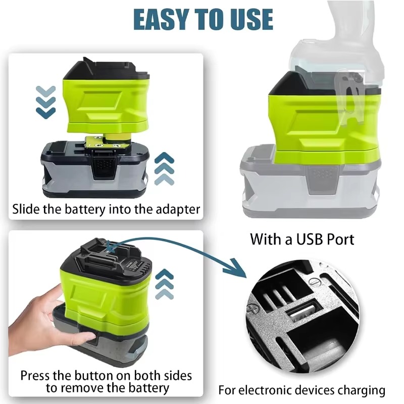 Konverter adaptor baterai pana - Woodworking Videos ulasan dan harga