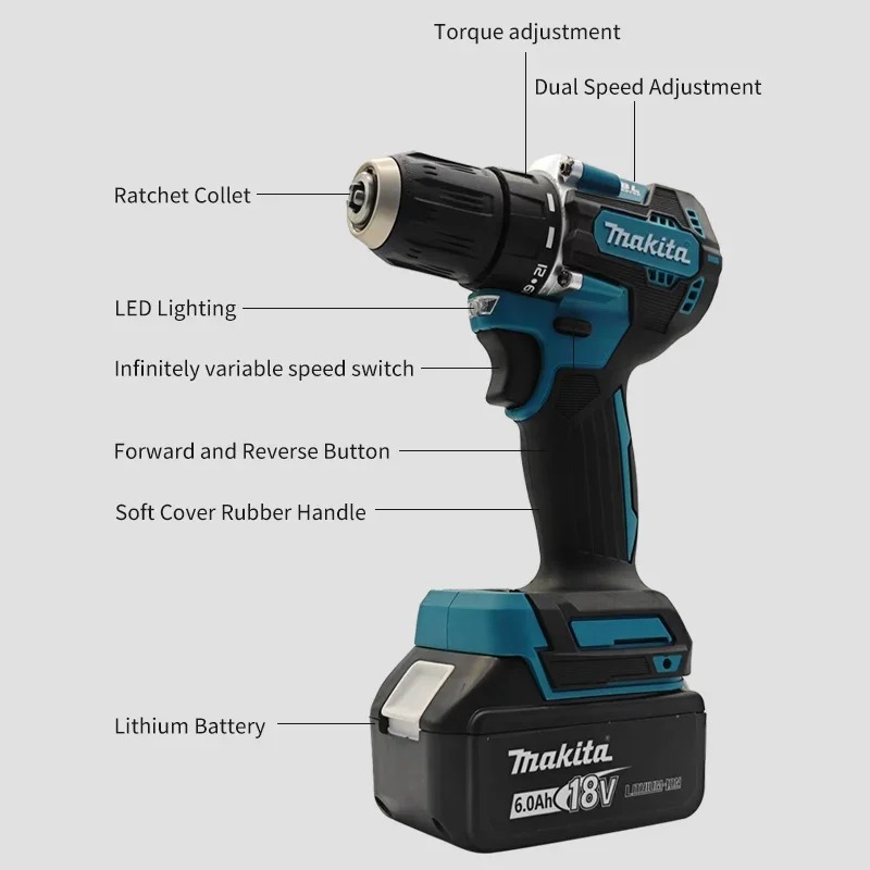 Makita 100% Asli DDF487 Obeng  - Makita Drill Ddf484 ulasan dan harga