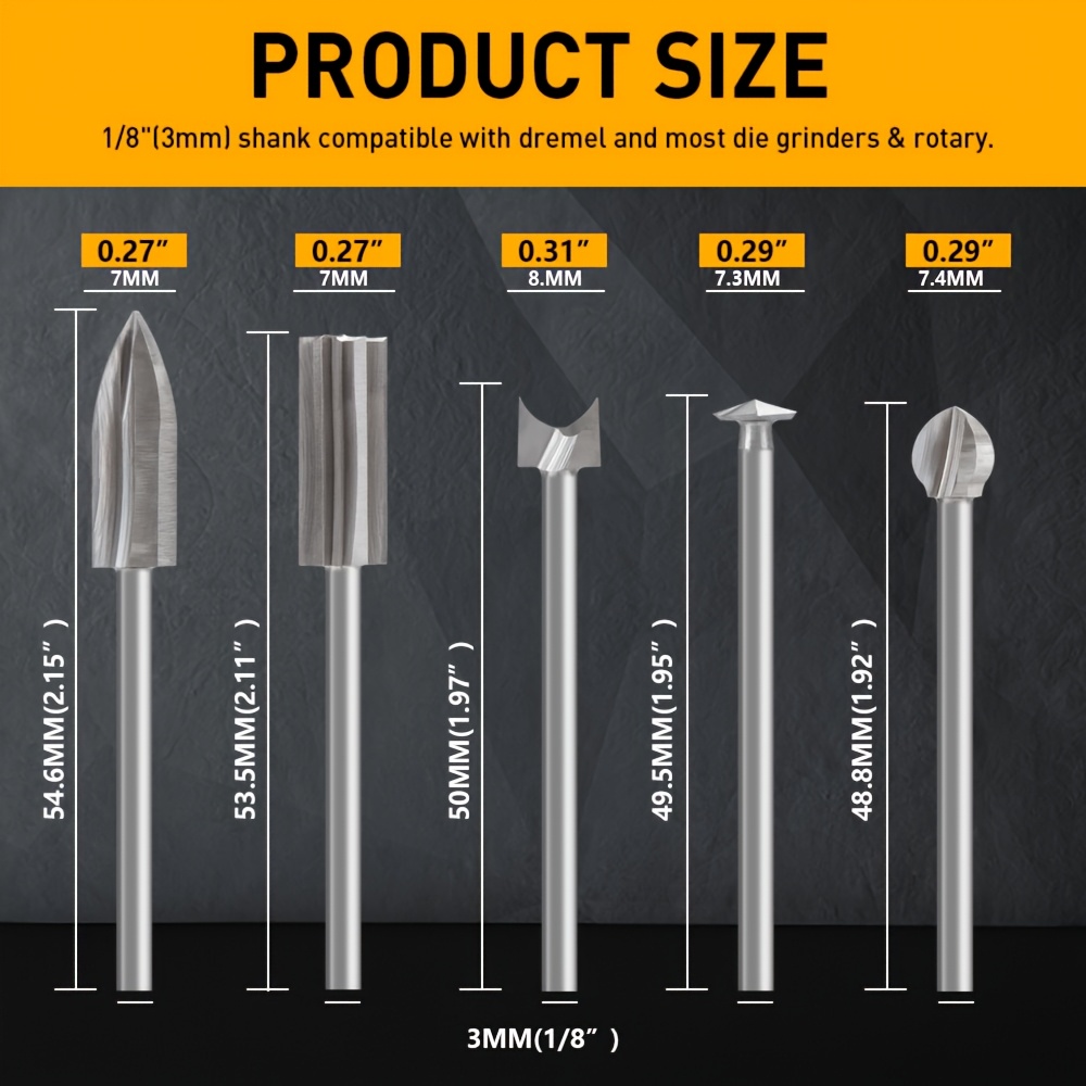 11 Buah Set Mata Bor Ukir HSS  - Woodworking Videos ulasan dan harga